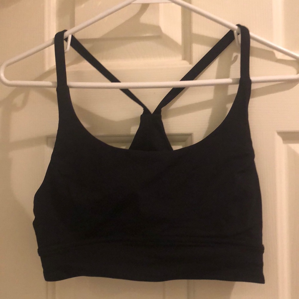 Lululemon thin strap bra black 8